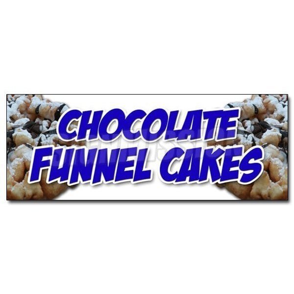 CHOCOLATE FUNNEL CAKESsticker bakery cake cookies pastry bread baker, D-24 Chocolate Funnel Cakes, Signmission, Mfr#: D-24 Chocolate Funnel Cakes